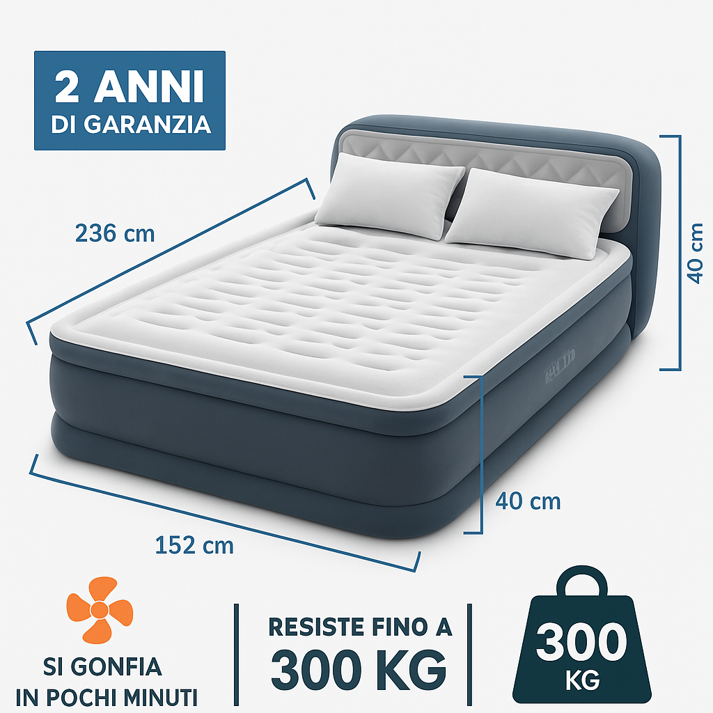 Materasso Autogonfiante Matrimoniale - Ultra Resistente